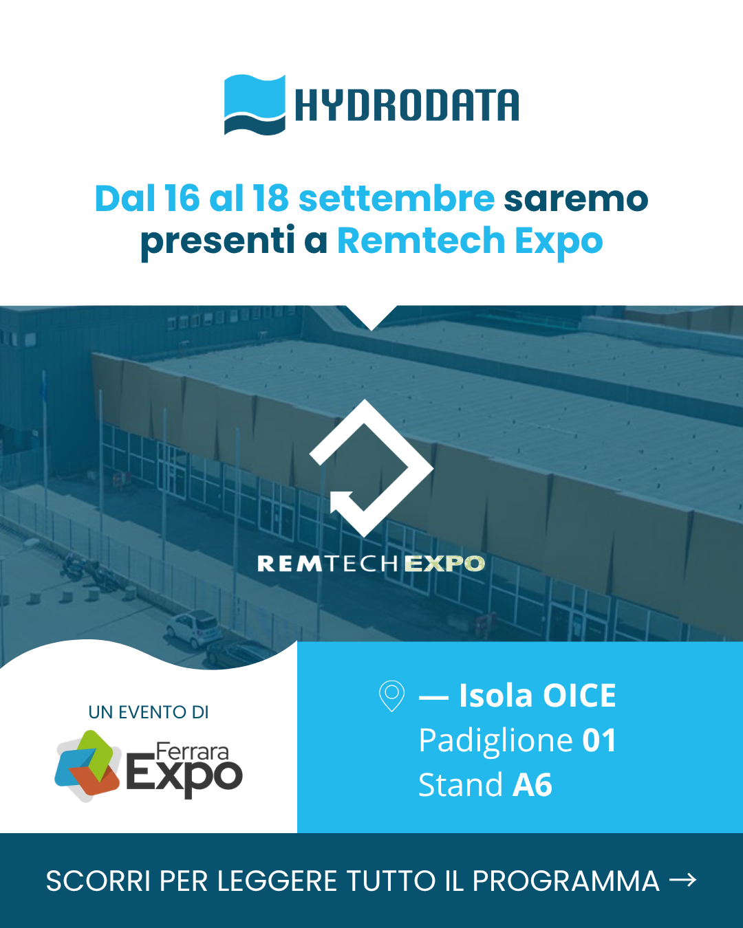 Hydrodata a Remtech Expo Ferrara 2026